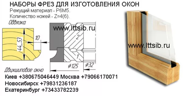 Фрезы для евроокон,  продажа и производство.